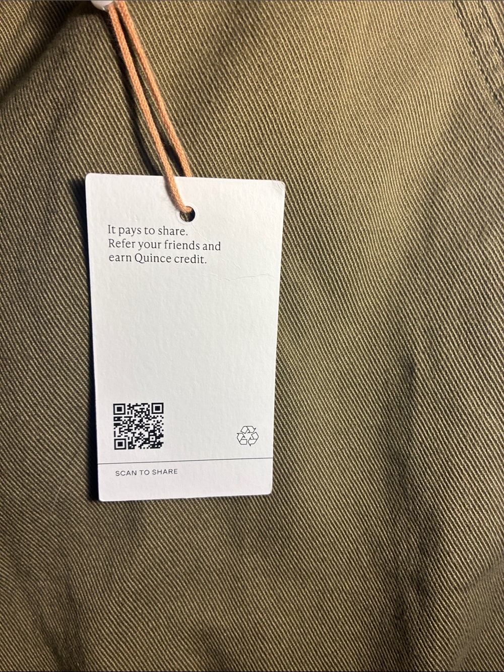 Quince Organic Stretch cotton twill straight leg cropped Pants women’s Sz 12 - Picture 4 of 12